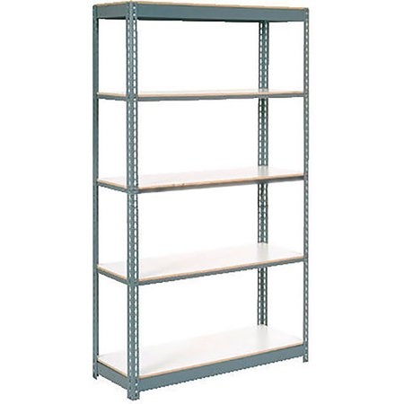 GLOBAL INDUSTRIAL Extra Heavy Duty Shelving 48Wx12Dx96H 5 Shelves 1500 lbs. Cap. Per Shelf GRY B2297831